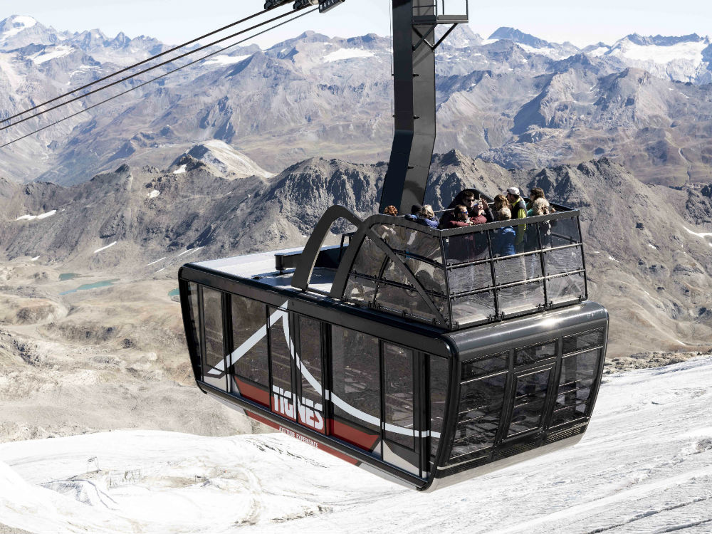 The world's largest and tallest cabrio-cable car - Bergundbahn.com