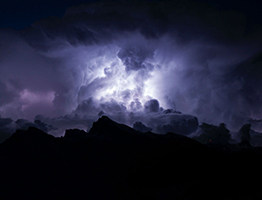 Onweer in de bergen